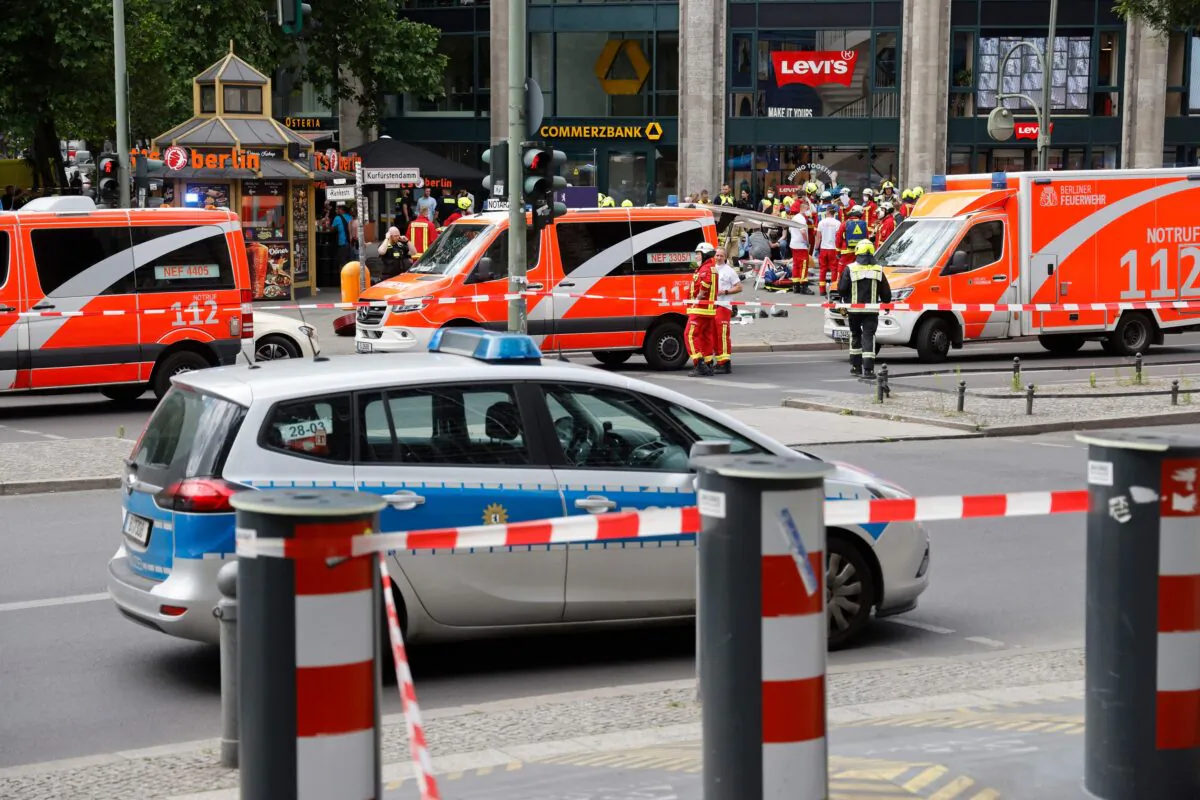 Emergency services, police and ambulance cars in Germany a file photo. (Odd Andersen/AFP via Getty Images)