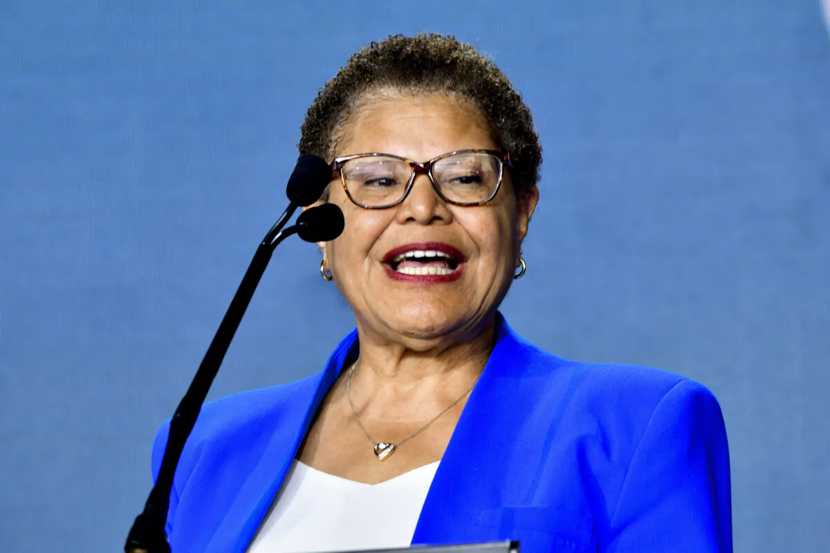 Los Angeles Mayor, Karen Bass attends the 2023 Milken Institute Global Conference at The Beverly Hilton in Beverly Hills, Calif., on May 01, 2023. (Jerod Harris/Getty Images)