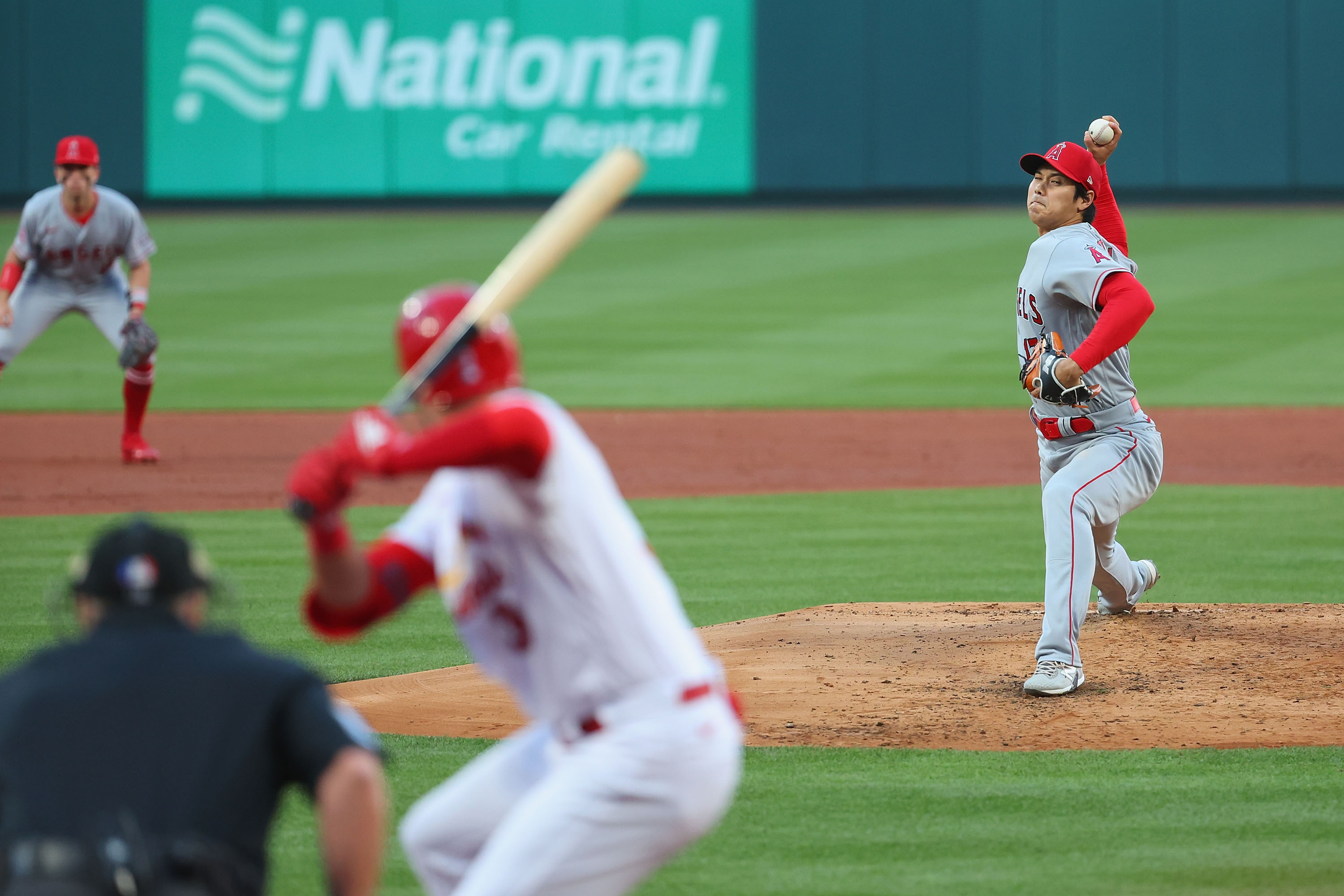 Photo: Los Angeles Angels Jake Lamb Hits RBI Single