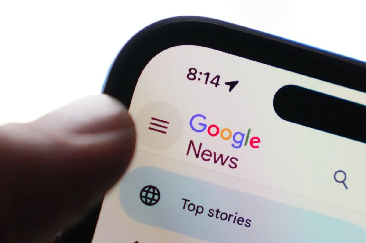 The Google News homepage is displayed on an iPhone in Ottawa on Feb. 28, 2023. (The Canadian Press/Sean Kilpatrick)

