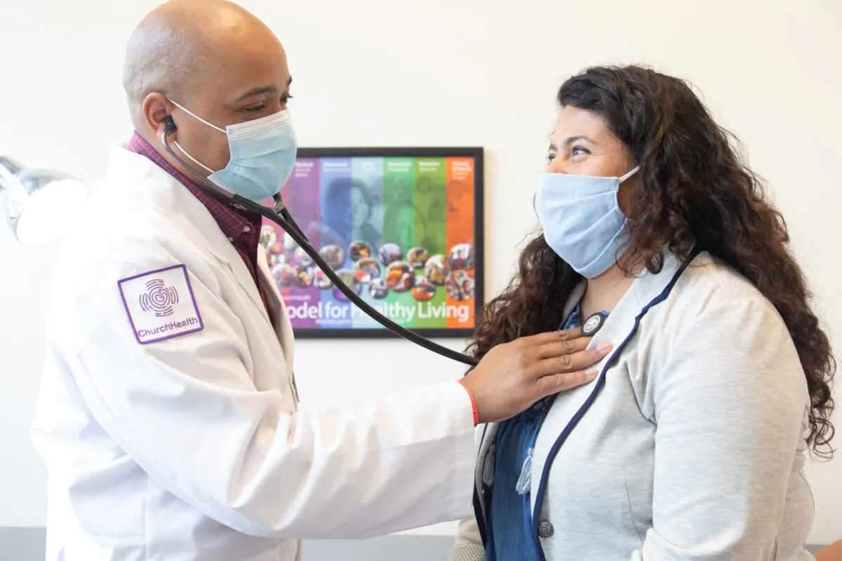 In
addition to its 20
full- and part-time
physicians, Church
Health relies on
over 1,000 local
doctors to volunteer
their time to treat
patients. (Courtesy of Church Health)