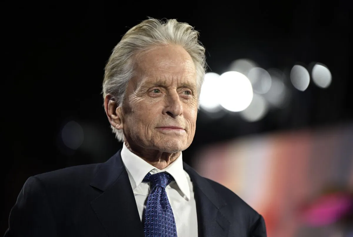 Michael Douglas attends the UK Gala Screening of Marvel's Ant-Man and the Wasp: Quantumania, at BFI IMAX Waterloo in London on Feb. 16, 2023. (Gareth Cattermole/Getty Images for Disney)