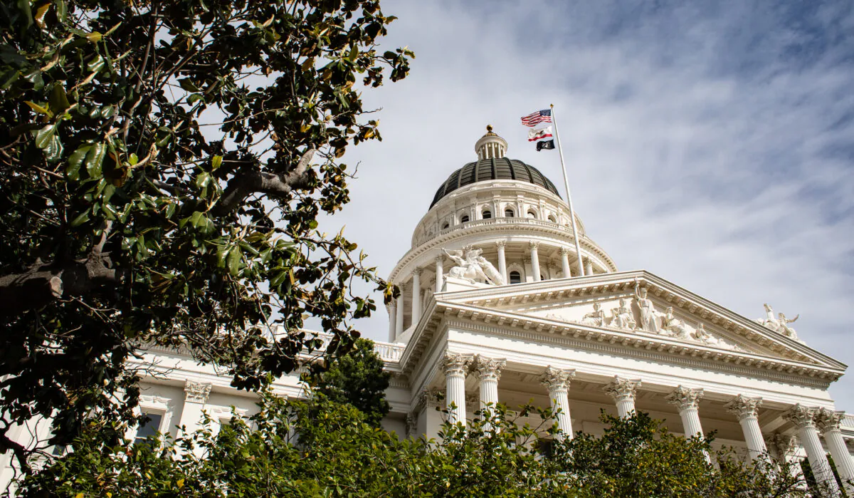 The California State Capitol building in Sacramento, Calif., on April 18, 2022. (John Fredricks/The Epoch Times)