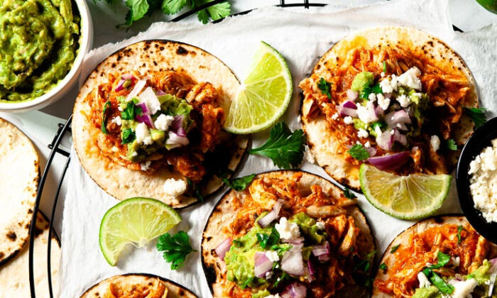 Chicken Tinga Tacos (Meal Prep, Freezer Friendly)