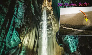 Cave Explorer Feels Cold Draft From Hole in Mountain—Finds Subterrain Waterfall 26-Stories Deep