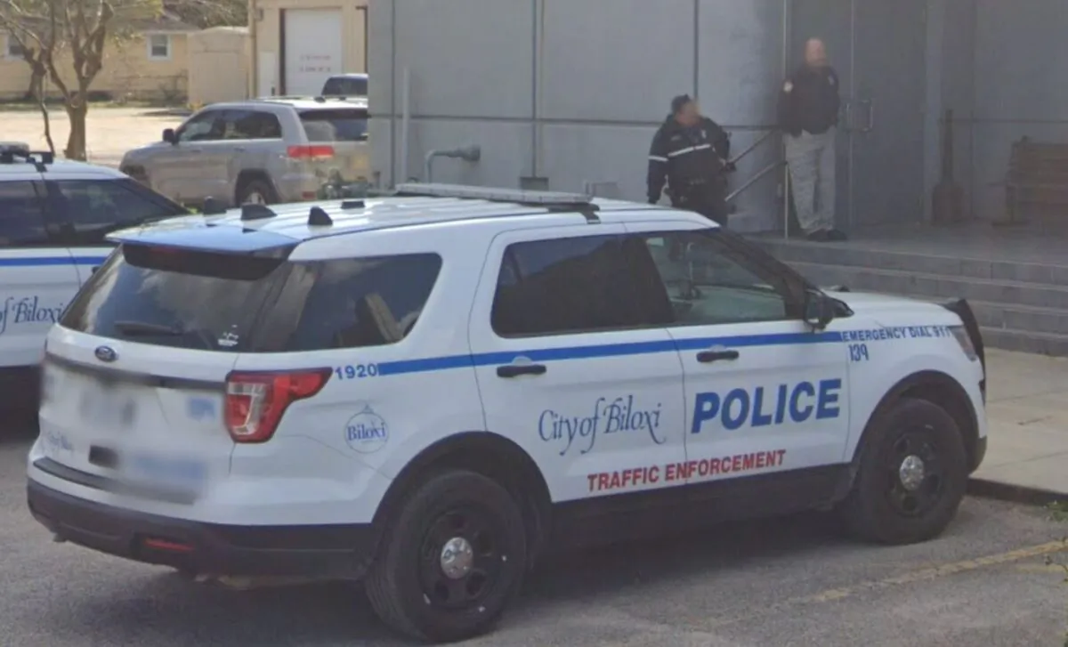 A police car in Biloxi, Miss., in February 2020. (Google Maps/Screenshot via The Epoch Times)