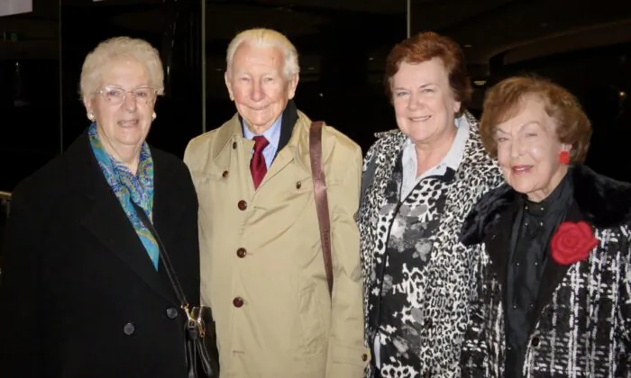 Alan Glynn (2nd L) attended Shen Yun Performing Arts with his family at the Sydney Lyric Theatre in Australia on May 7. (Beatrice Lee/The Epoch Times)