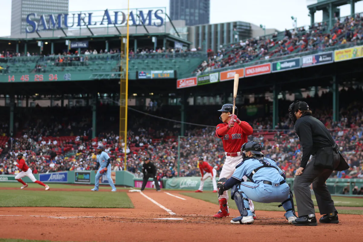 Masataka Yoshida #7 of the Boston Red Sox at bat during the second inning against the Toronto Blue Jays at Fenway Park on May 04, 2023 in Boston, Massachusetts. (Maddie Meyer/Getty Images)