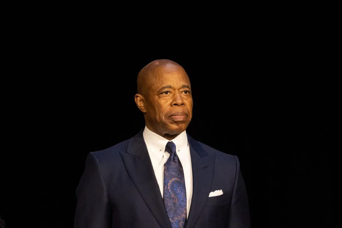 New York City Mayor Eric Adams attends a New York City Police Academy graduation ceremony at Madison Square Garden in New York on April 24, 2023. (Yuki Iwamura/AFP via Getty Images)