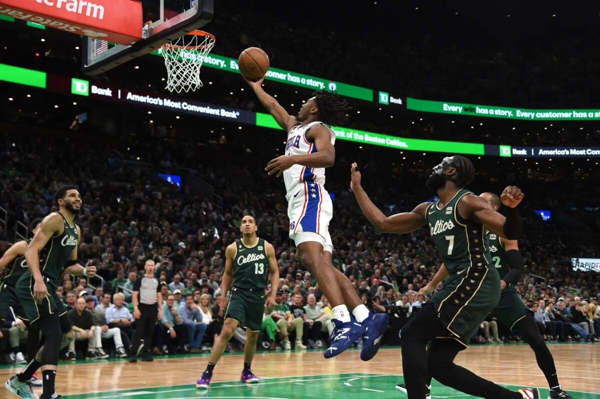 NextImg:Joel Embiid, Sixers Overpower Celtics in Game 5