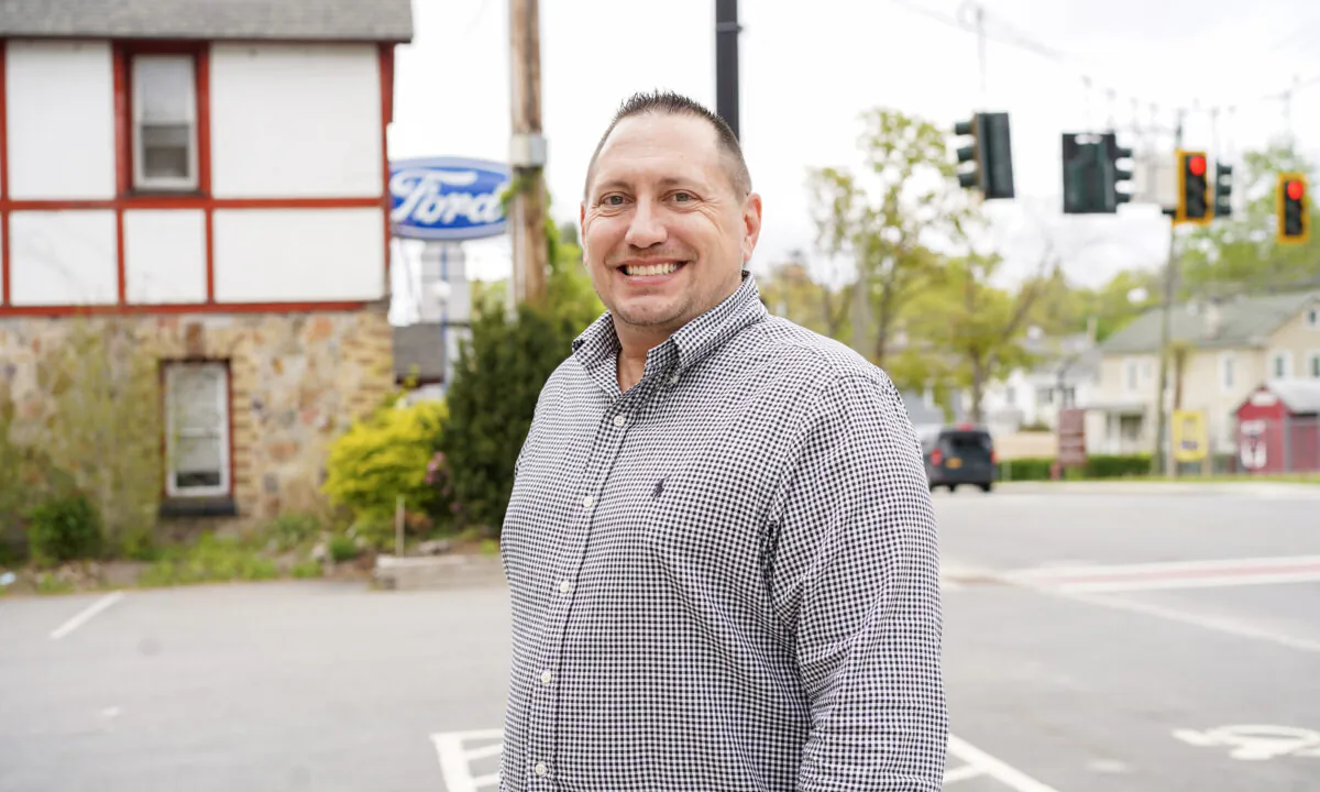 Michael Witt in Port Jervis, N.Y., on May 5, 2023. (Cara Ding/The Epoch Times)