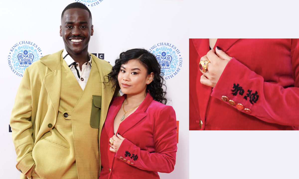 NextImg:British Hong Kong Actor Mei Mac Shows Solidarity With 'Hong Kong Add Oil' Embroidery at King Charles III Coronation Concert Live Interview