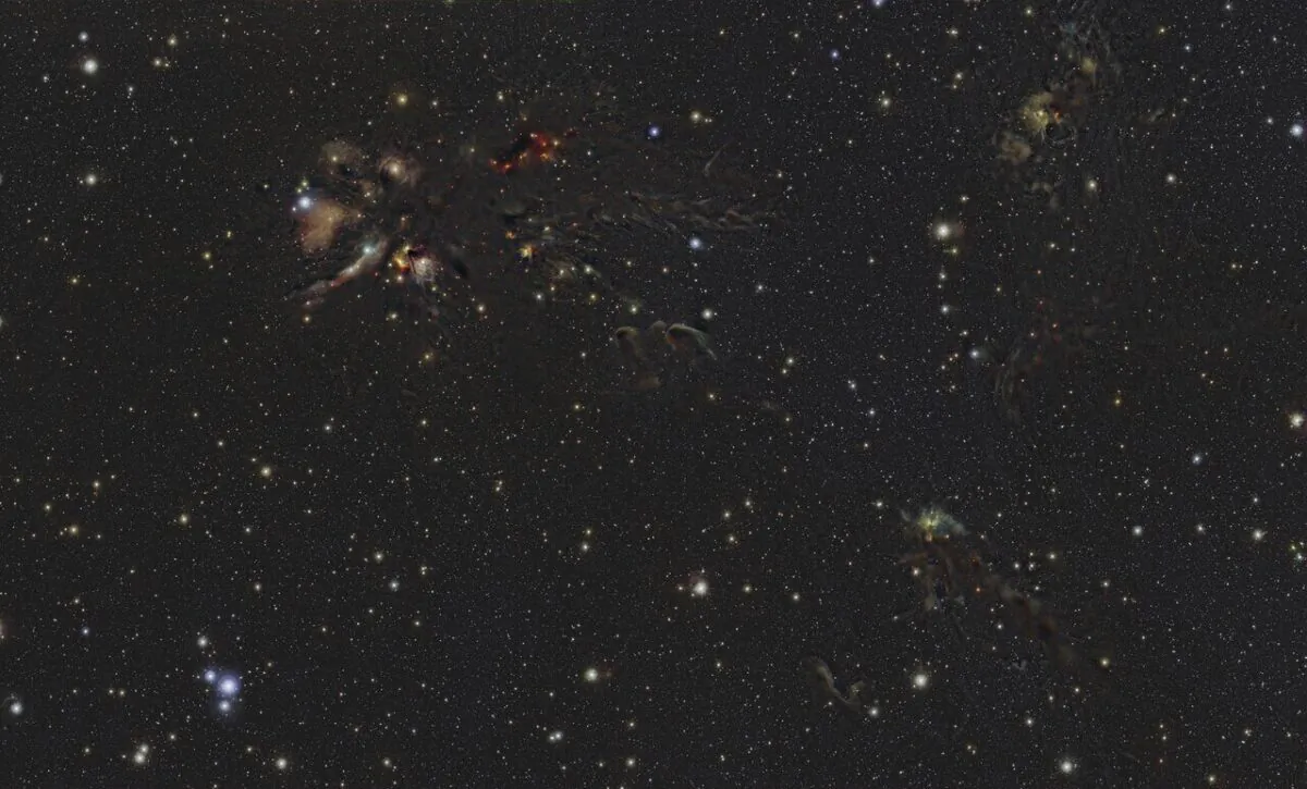 The L1688 region in the Ophiuchus constellation. (European Southern Observatory/Meingast via AP)