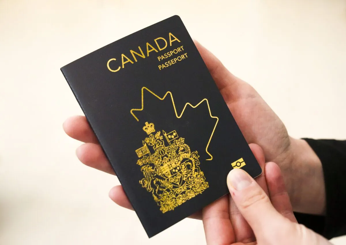 The new Canadian passport is unveiled at an event at the Ottawa International Airport on May 10, 2023. (The Canadian Press/Sean Kilpatrick)