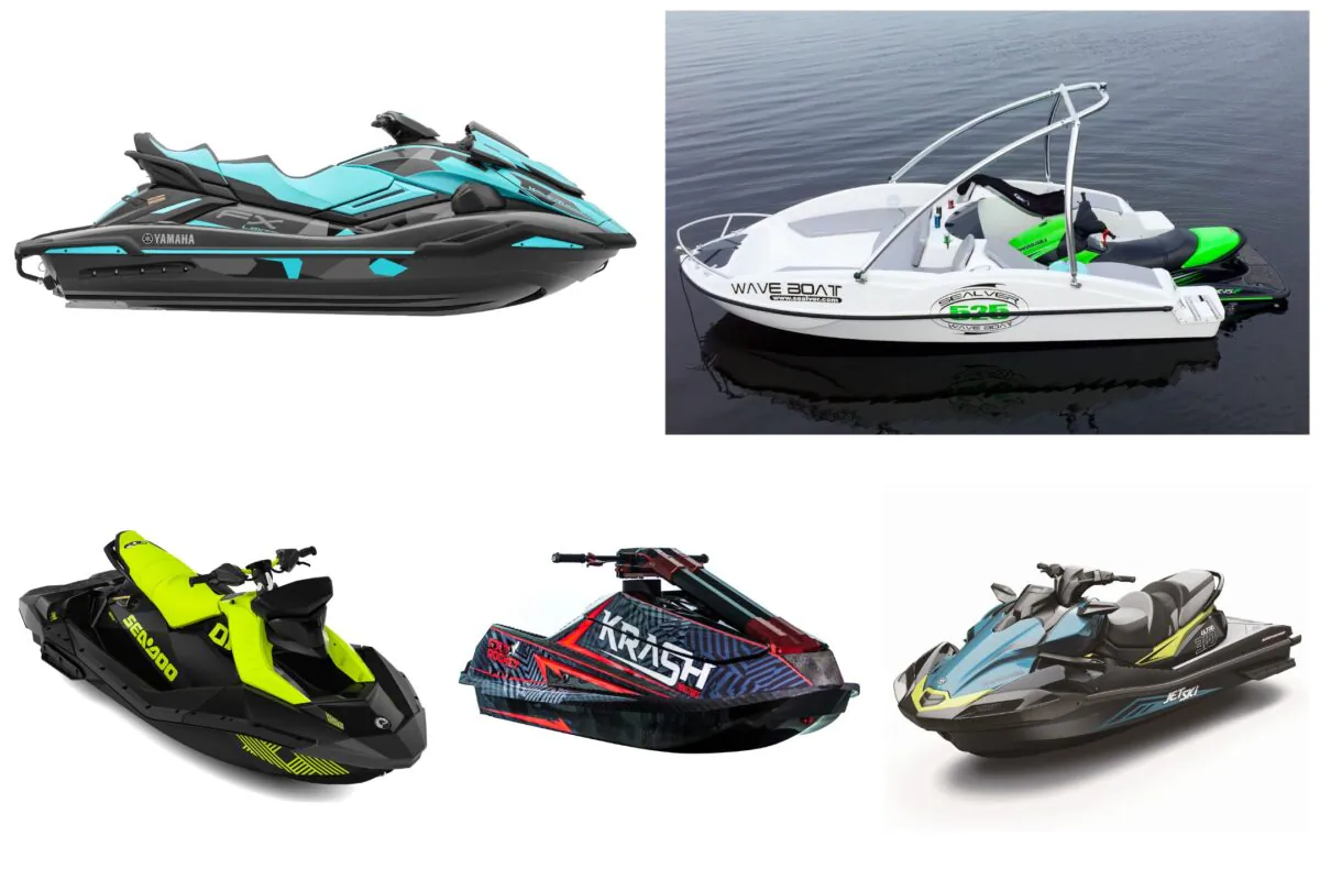 (Courtesy of Yamaha, Krash, Sea-Doo, Kawasaki, JetSki Boat)