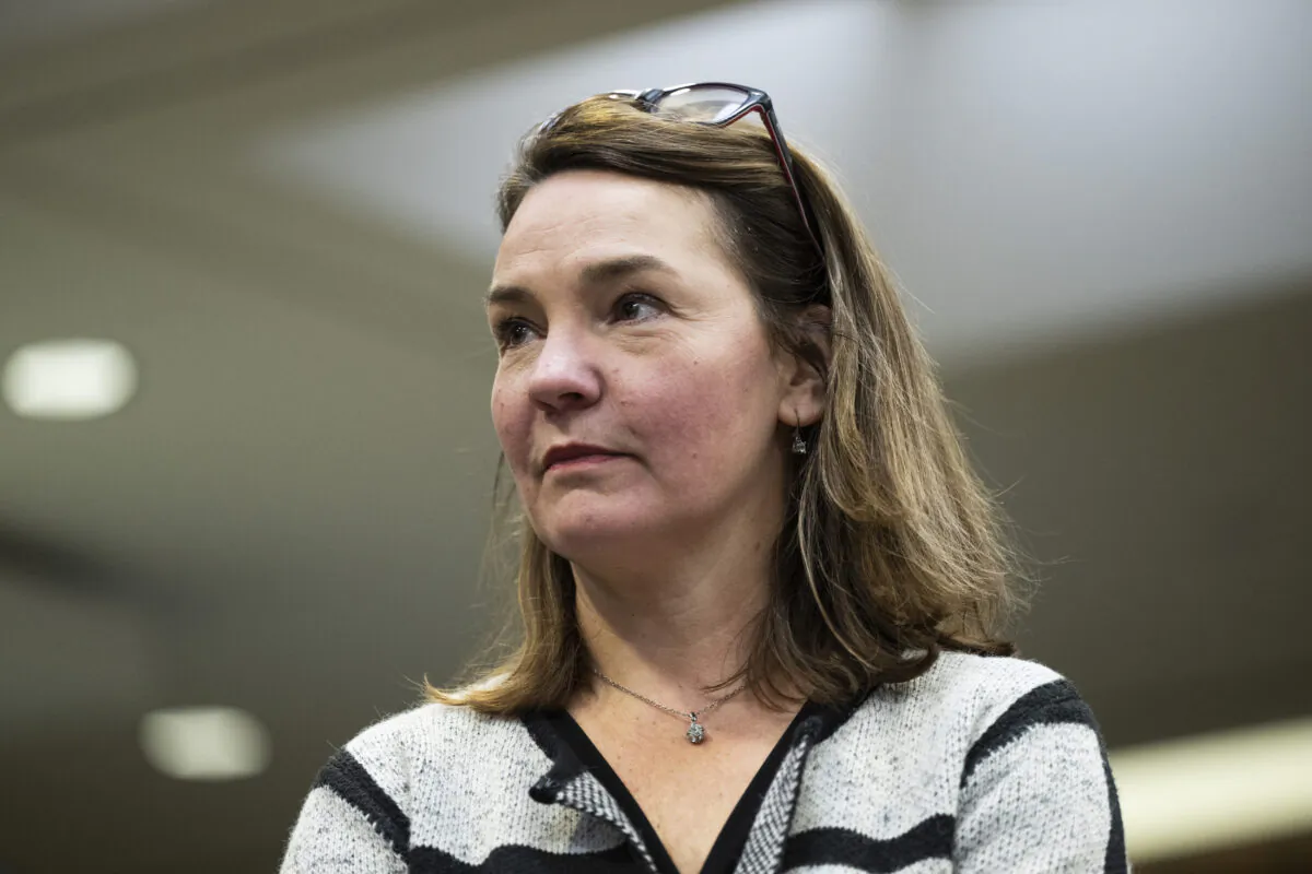 Information Commissioner Caroline Maynard prepares to appear at the Standing Committee on Access to Information, Privacy and Ethics, in Ottawa, on March 7, 2023.(Justin Tang/The Canadian Press)