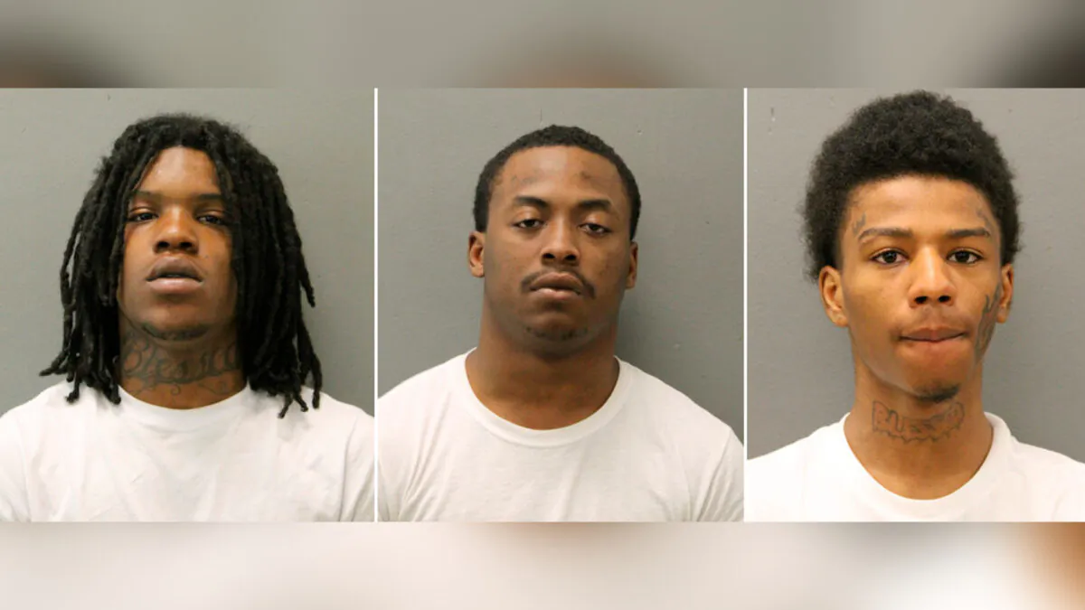 (L–R) Trevell Breeland, Joseph Brooks, and Jakwon Buchanan. (Chicago Police Department via AP)