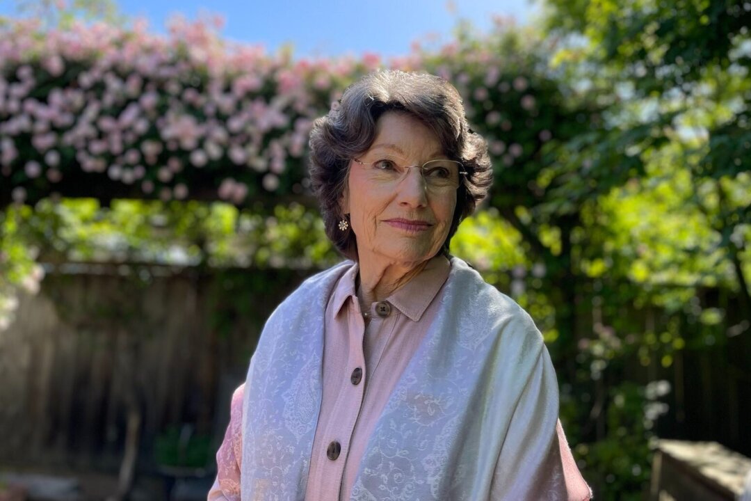 Linda Campbell in her backyard garden in Sonoma County, Calif., on May 12, 2023. (Courtesy of Linda Campbell)