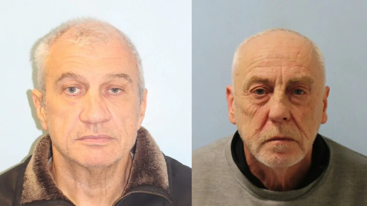 Undated images of Christopher Zietek (L) and Anthony Beard (R) who were jailed for passport fraud at Reading Crown Court in Reading, England, on May 16, 2023. (National Crime Agency)