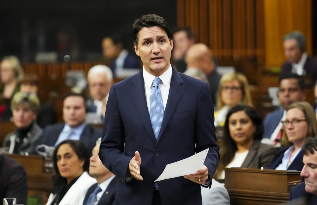 Prime Minister Justin Trudeau rises during question period in the House of Commons on Parliament Hill in Ottawa on May 2, 2023. (The Canadian Press/Sean Kilpatrick)