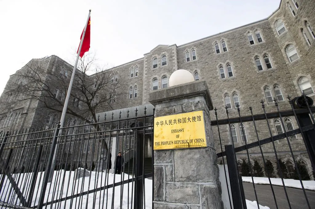 The Chinese Embassy in Ottawa in a file photo. (Sean Kilpatrick/The Canadian Press)