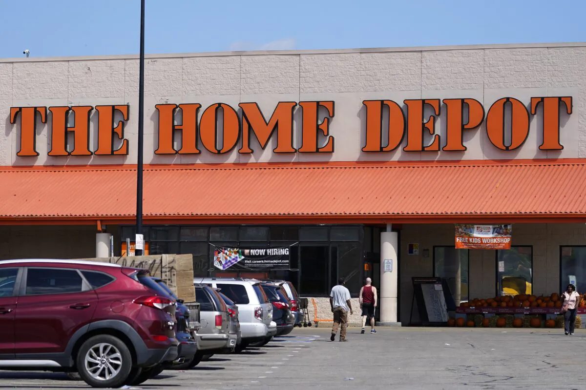 Cars are parked at a Home Depot in Philadelphia in a file photo. (Matt Rourke/AP Photo)