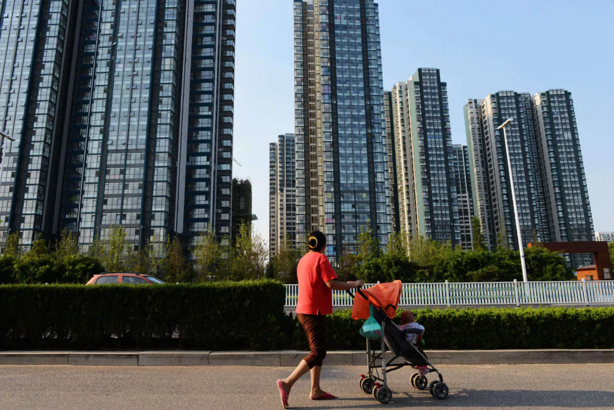 Residential buildings in Qingdao city, in China's Shandong Province, on Sept. 1, 2013. (STR/AFP via Getty Images)