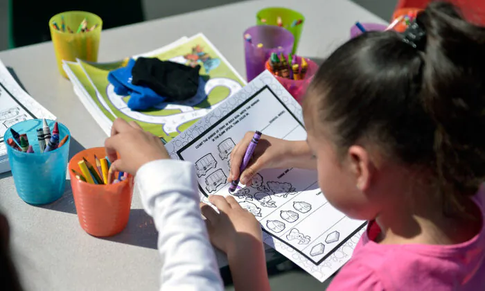 Children are seen in a photo attending a kindergarten registration Event at McKinley Elementary School in Compton, Calif., on March 7, 2015. (Charley Gallay/Getty Images)