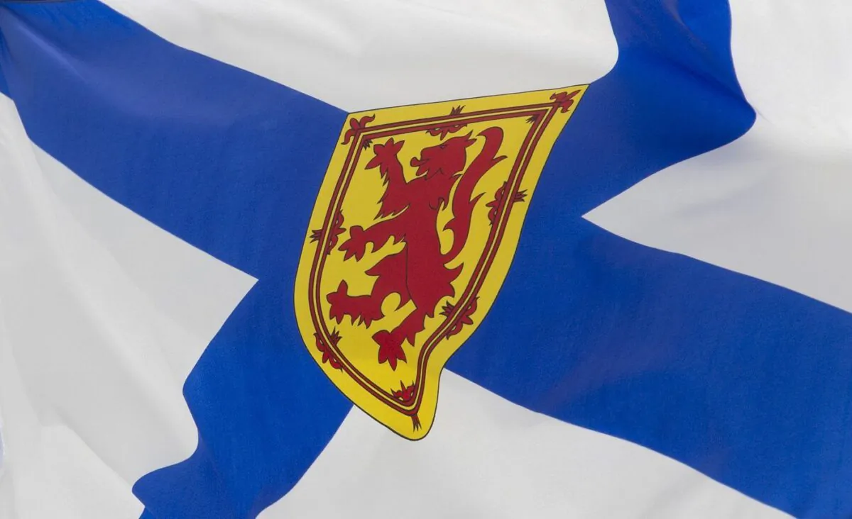 Nova Scotia's provincial flag flies in Ottawa, July 3, 2020. (The Canadian Press/Adrian Wyld)
