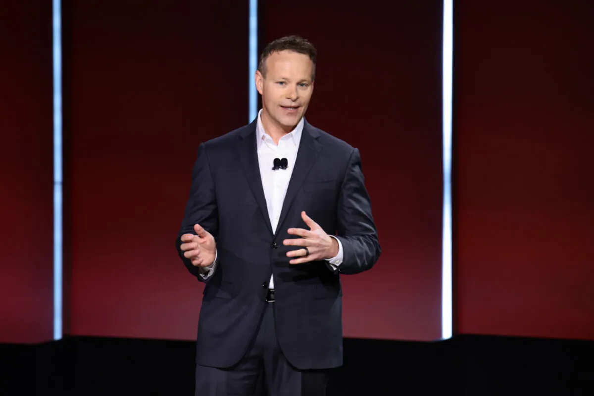 Chris Licht, Chairman and CEO, CNN Worldwide, speaks onstage during the Warner Bros. Discovery Upfront 2023 at The Theater at Madison Square Garden arrivals in New York City on May 17, 2023. (Dimitrios Kambouris/Getty Images)
