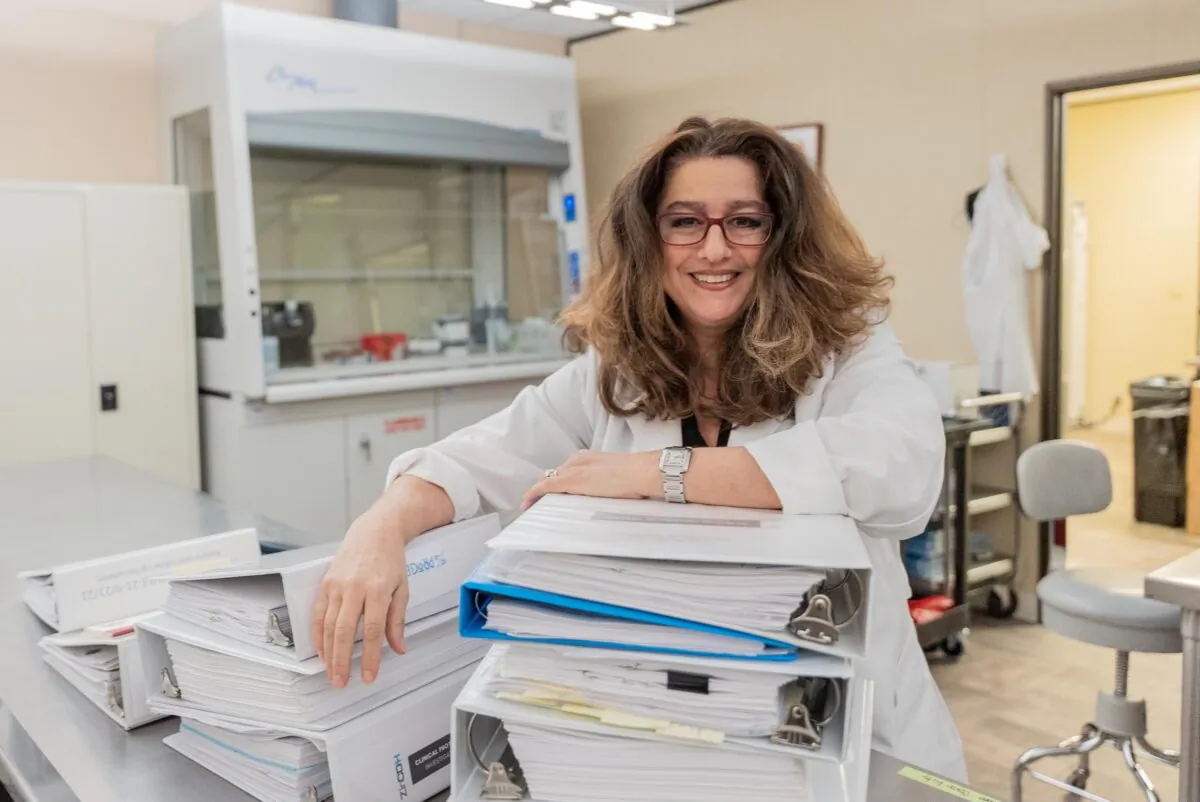 Dr. Sabine Hazan, a gastroenterologist and the founder and CEO of Progenabiome. (York Du/The Epoch Times)
