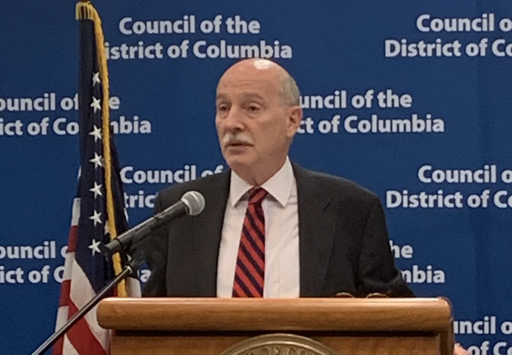 District of Columbia City Council Chairman Phil Mendelson, at a press briefing in Washington on May 15, 2023. (The Epoch Times)