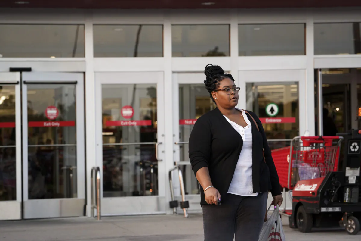 A woman shops at a grocery store in Columbia, Md., on May 17, 2023. (Madalina Vasiliu/The Epoch Times)