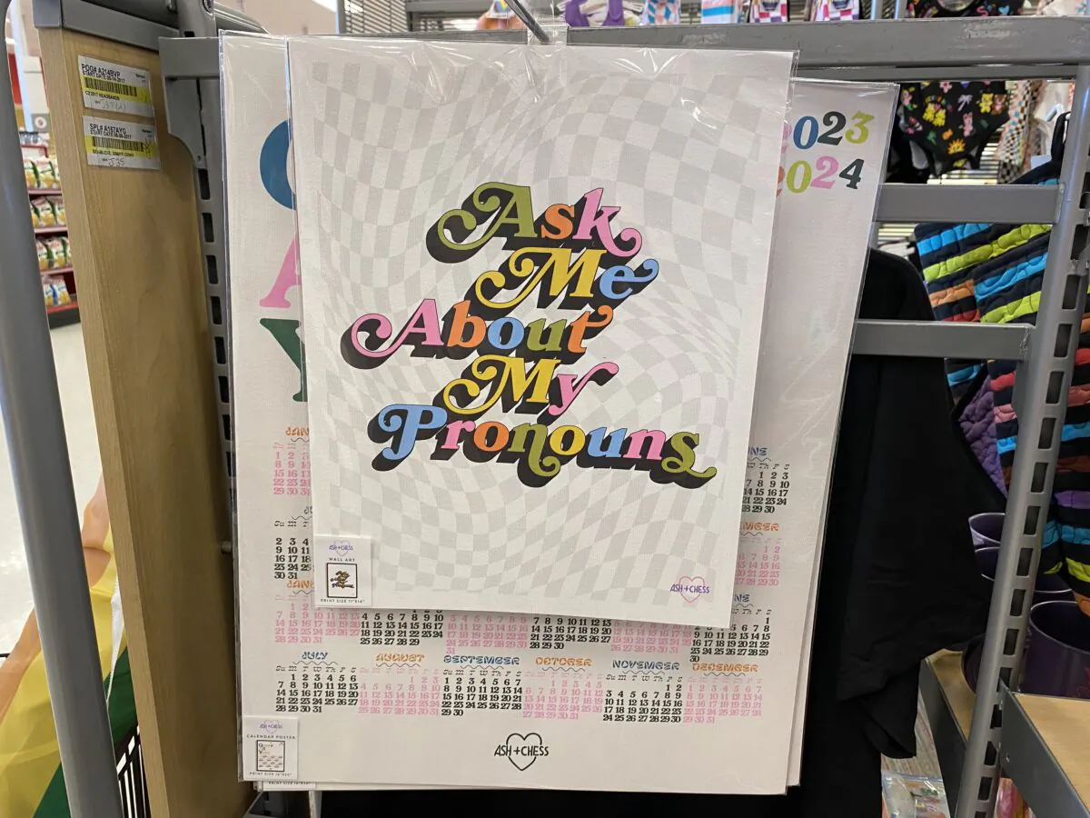 One of many items found among the Pride merchandise now sold by Target stores. (Courtesy of Alice Giordano)