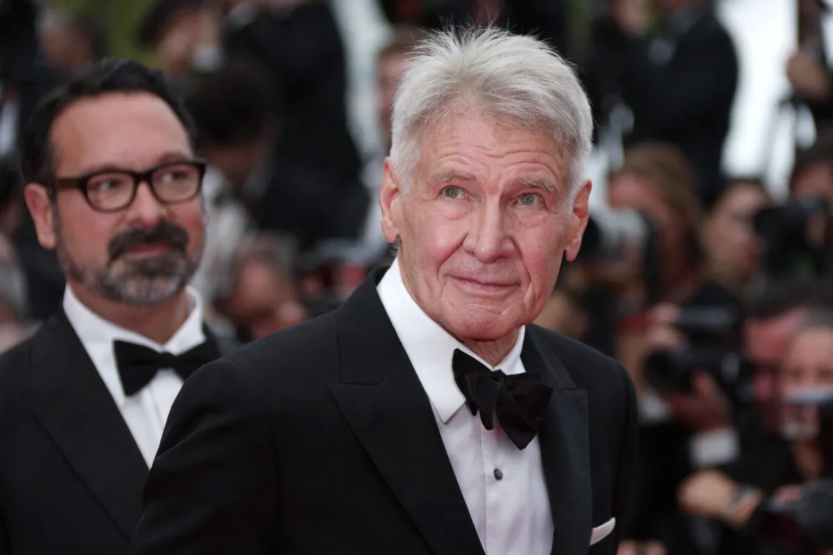 Harrison Ford poses at the 76th Cannes Film Festival on May 18, 2023. (Gonzalo Fuentes/Reuters)