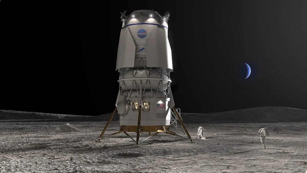 The Blue Moon lander. (Blue Origin via AP)