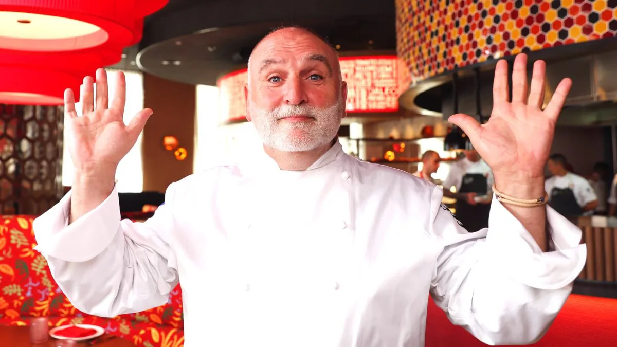 José Andrés at their new restaurant during the Grand Reveal Weekend of Dubai’s new ultra-luxury resort in Atlantis The Royal in Dubai, United Arab Emirates, on Jan. 20, 2023. (Francois Nel/Getty Images for Atlantis The Royal)