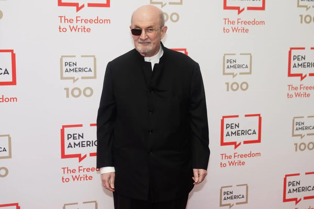 Author Salman Rushdie attends the 2023 PEN America Literary Gala in New York on May 18, 2023. (Frank Franklin II/AP Photo)