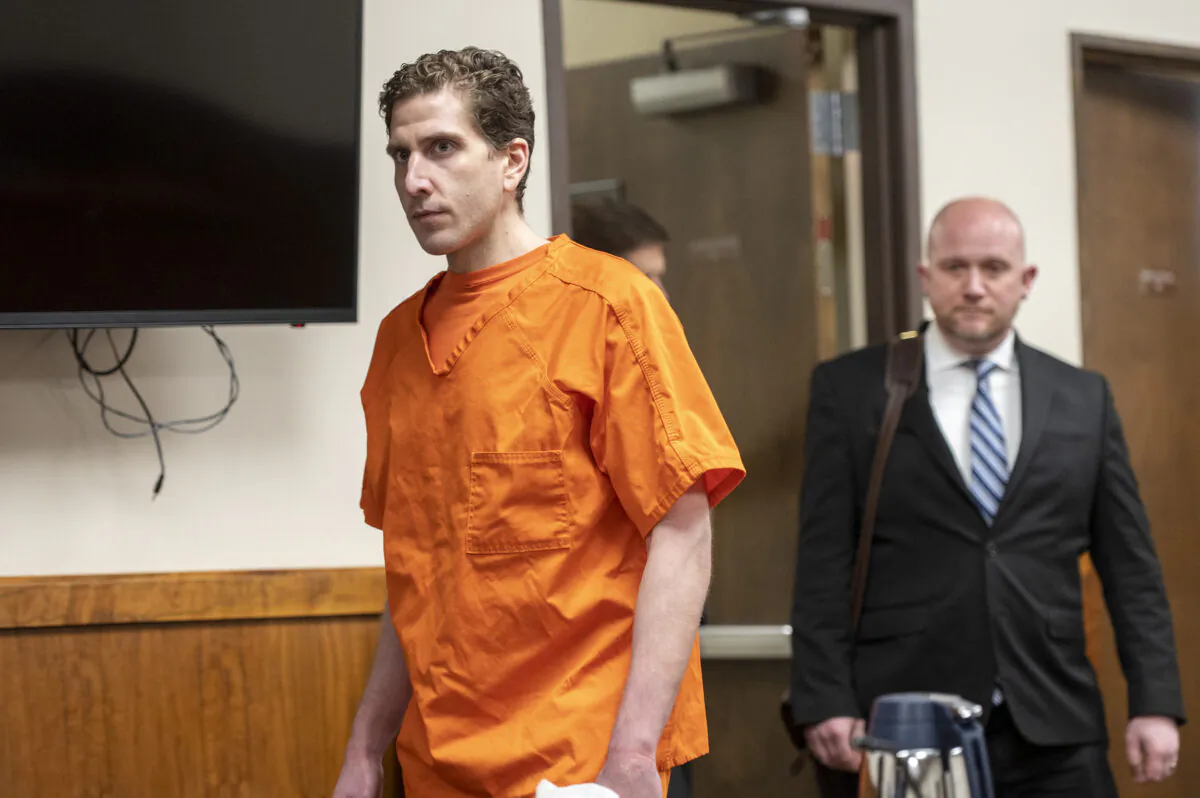Bryan Kohberger enters the courtroom for his arraignment hearing in Latah County District Court in Moscow, Idaho, on May 22, 2023.  
(Zach Wilkinson/Pool via Getty Images)