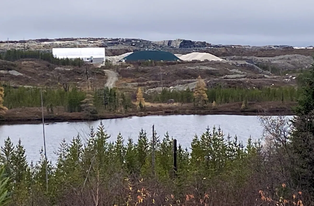 The Whabouchi mine site (Nemaska Lithium) in Nemaska, a James Bay region in northern Quebec, is seen on Oct. 20, 2022. (The Canadian Press/Stephane Blais)