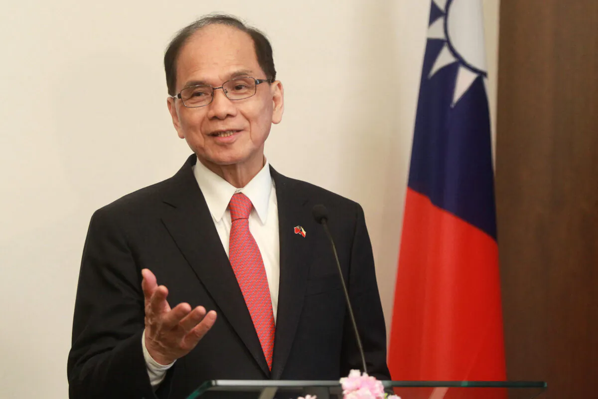 The President of Taiwan's Legislative Yuan, You Si-kun, speaks during a press conference in Prague, Czech Republic, on July 18, 2022. (Milan Kammermayer/AFP via Getty Images)
