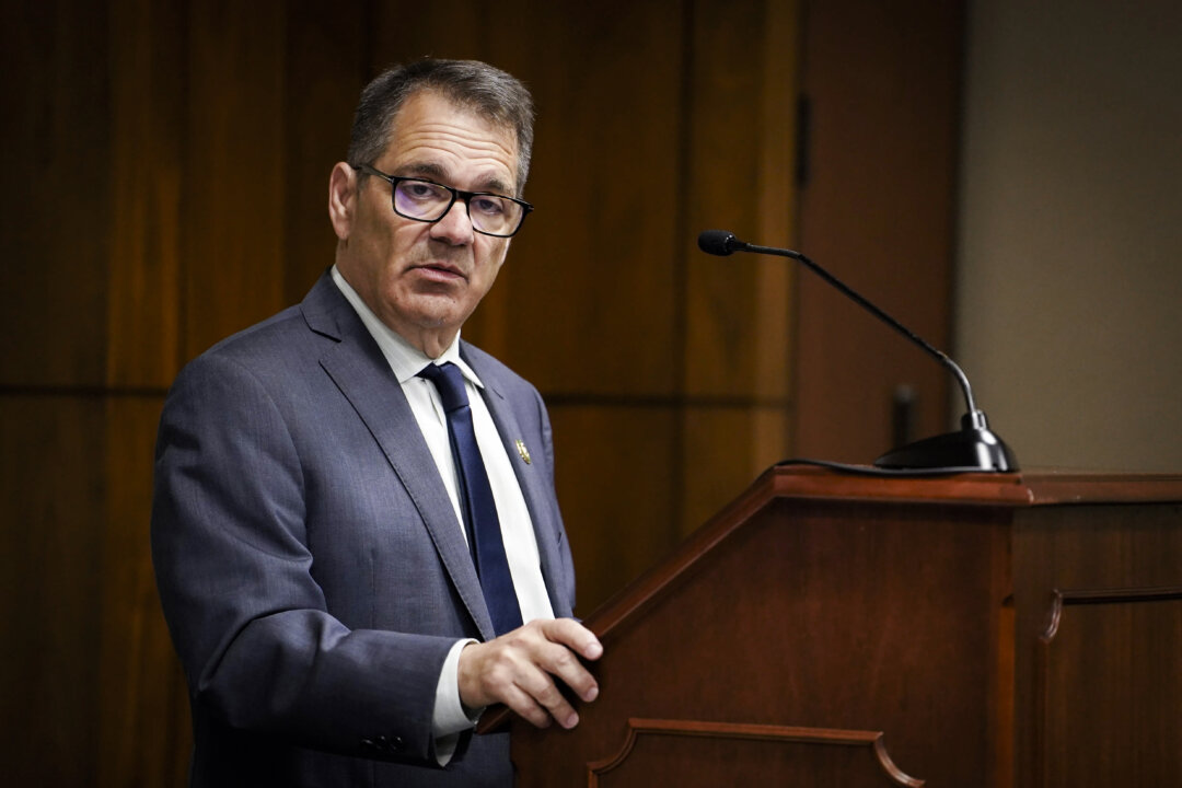 Rep. Gus Bilirakis (R-Fla.) speaks at a briefing on the persecution of Falun Gong on Capitol Hill in Washington on May 23, 2023. (Madalina Vasiliu/The Epoch Times)