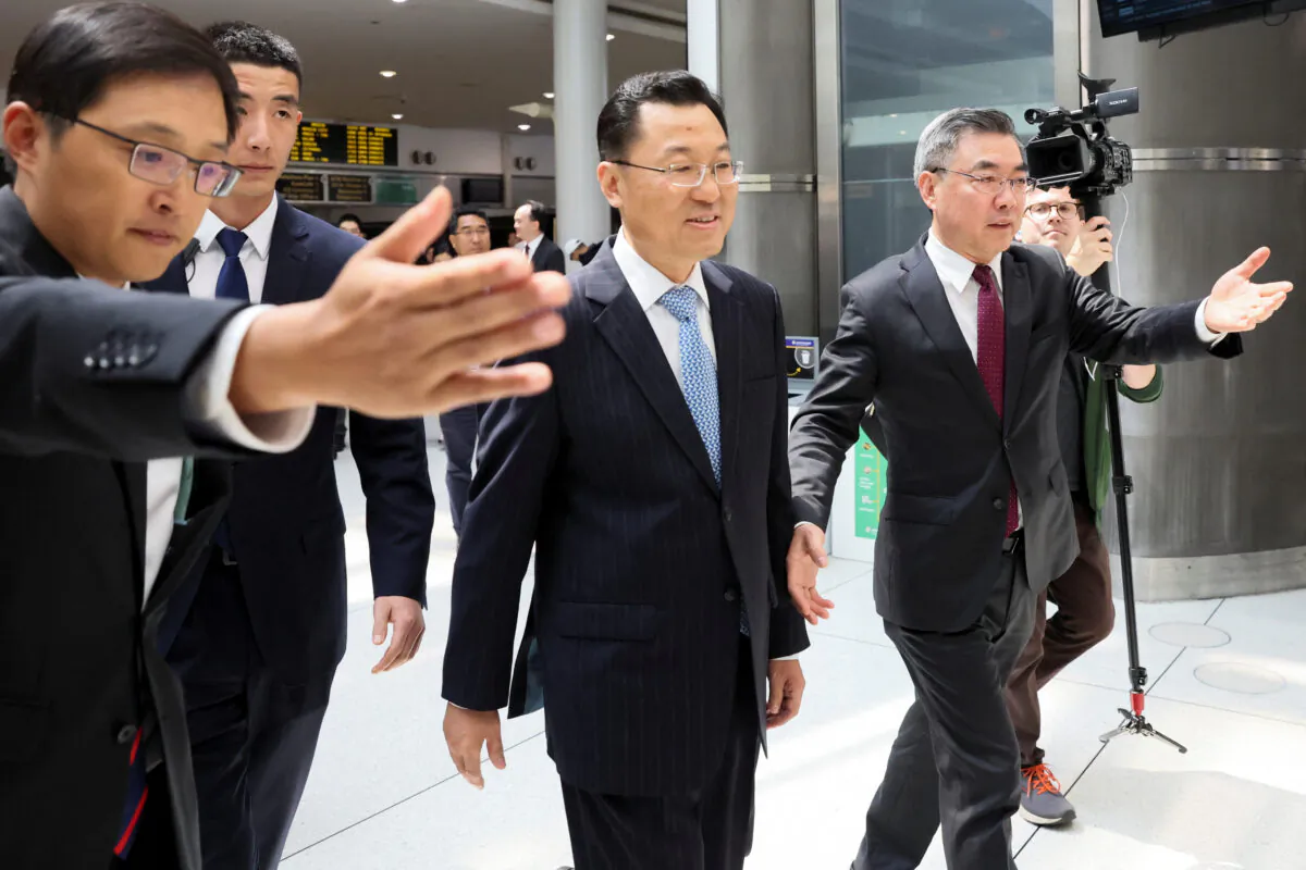 Xie Feng, China's new ambassador to the U.S., arrives at JFK airport in New York on May 23, 2023. (Reuters/Brendan McDermid)