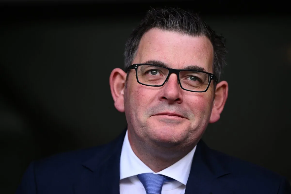 Victorian Premier Daniel Andrews speaks to media at the Parliament of Victoria in Melbourne, Australia, on May 18, 2023. (AAP Image/Joel Carrett)