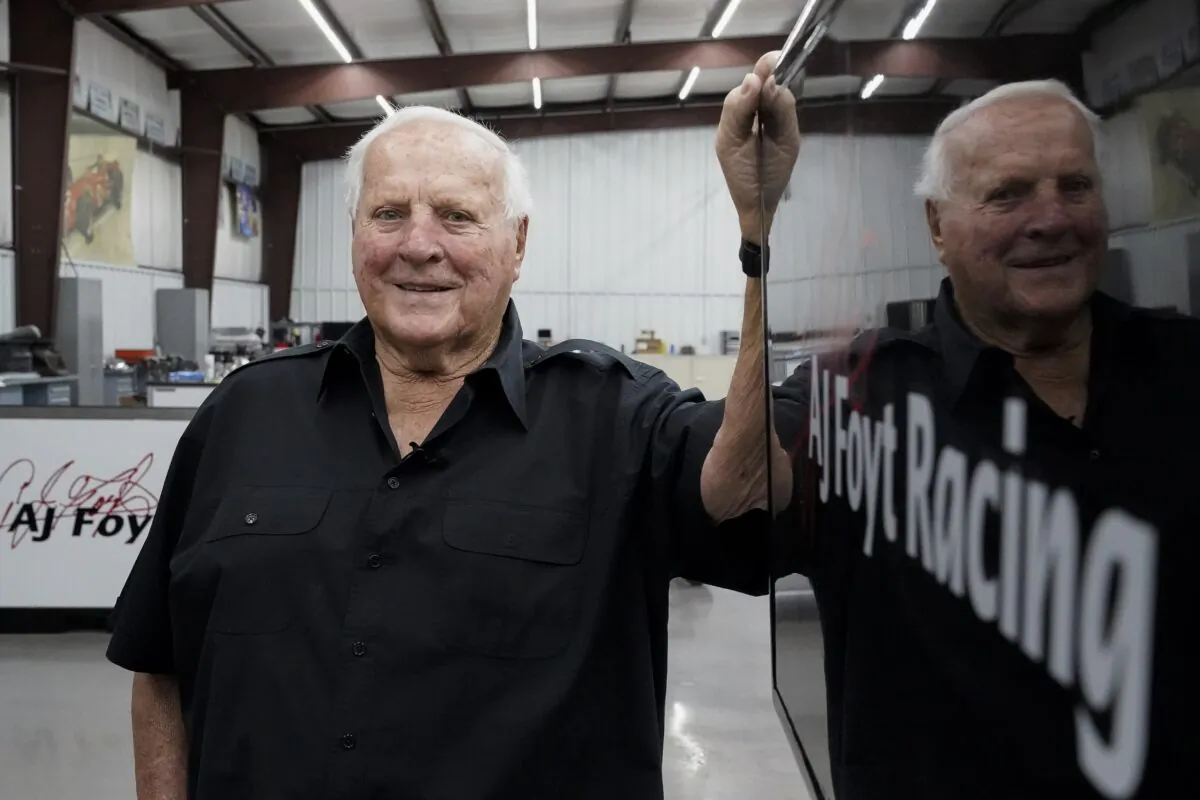 A.J. Foyt stands inside his racing team's garage in Waller, Texas, on March 29, 2023. (Godofredo A. Vásquez/AP Photo)