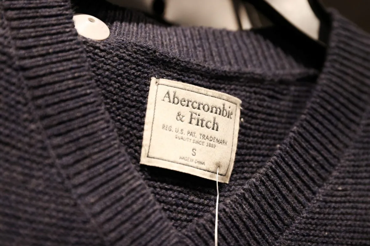 Abercrombie & Fitch products at their store at the Woodbury Common Premium Outlets in Central Valley, N.Y., on Feb. 15, 2022. (Andrew Kelly/Reuters)