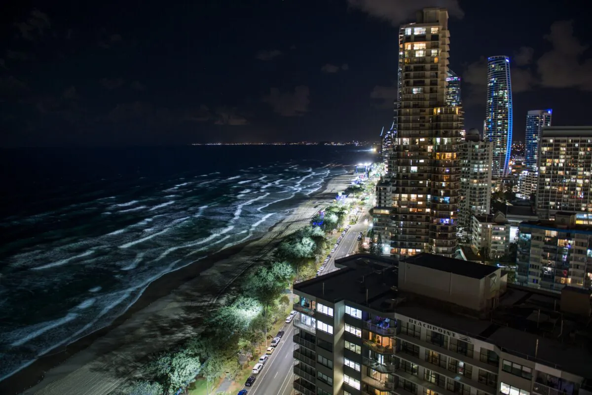 A general view of the shoreline is seen in Gold Coast, Australia, on April 3, 2018. (François-Xavier Marit/AFP via Getty Images)