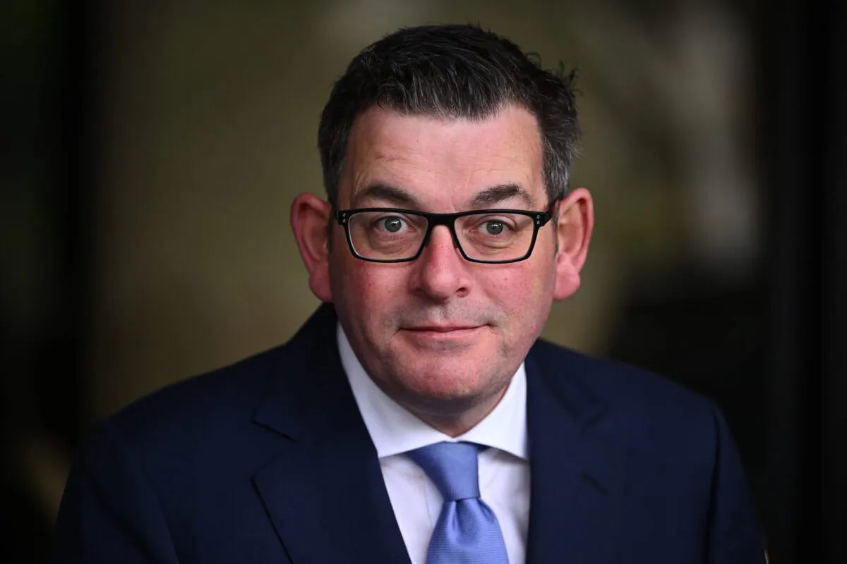 Victorian Premier Daniel Andrews speaks to media at the Parliament of Victoria in Melbourne, Australia, on May 18, 2023. (AAP Image/Joel Carrett)