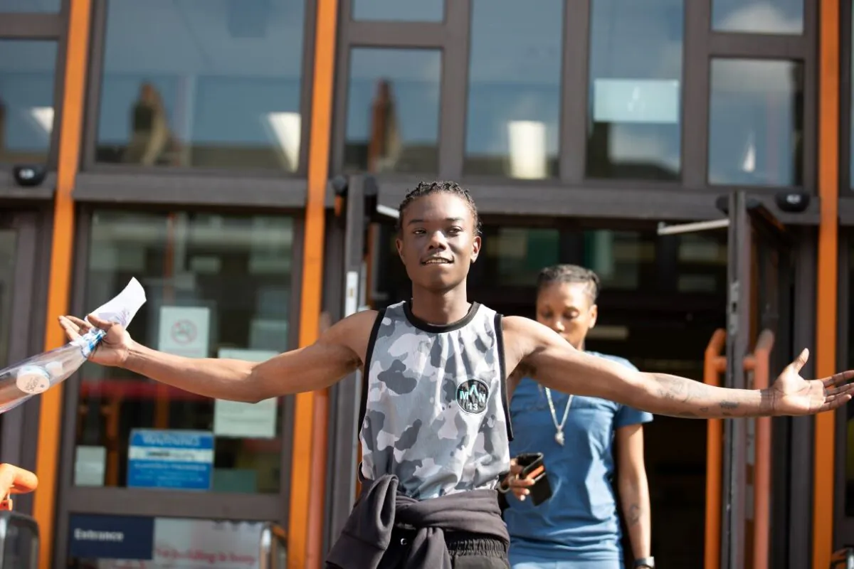 Bacari-Bronze O'Garro—known on TikTok as Mizzy—leaves Thames Magistrates Court in London on May 25, 2023. (PA)