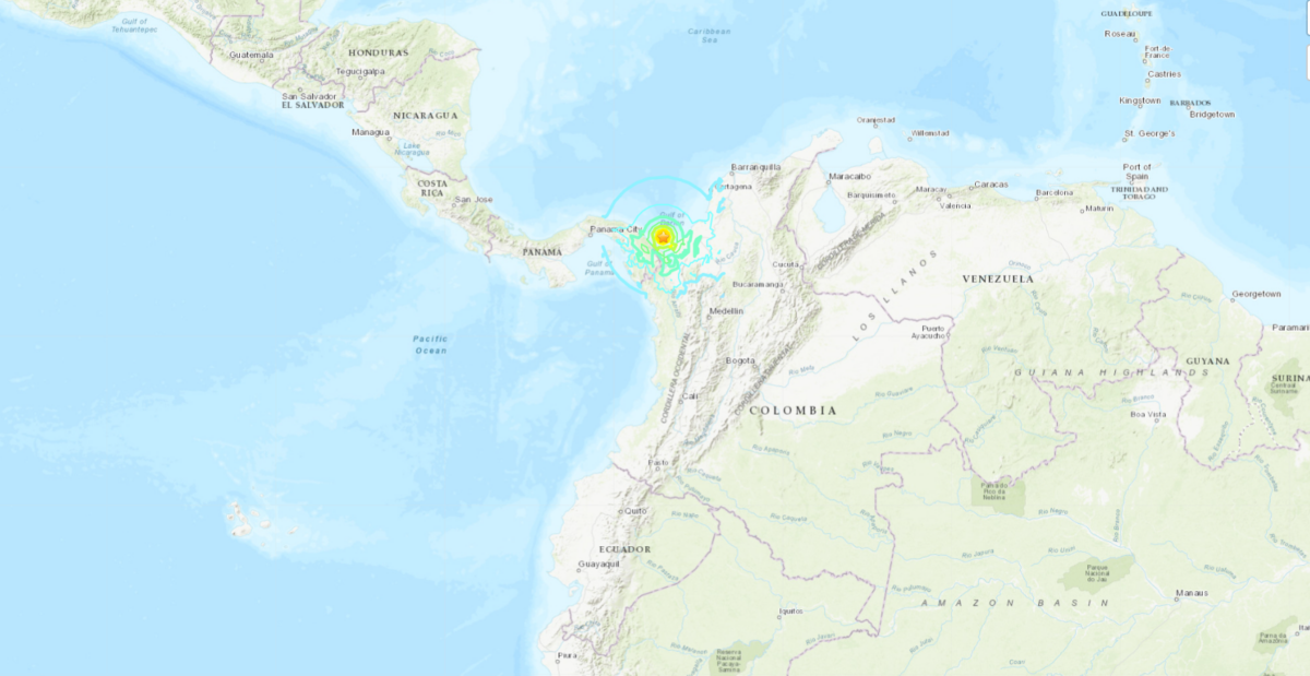 NextImg:Strong Magnitude 6.6 Earthquake Strikes in Caribbean Just Off Border Between Panama and Colombia